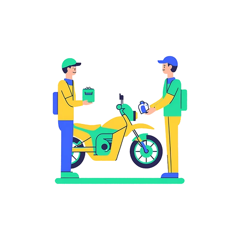 Step 3. Abschluss der Transaktion und Transport des Motorrads.